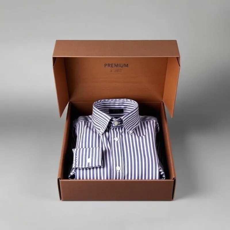 Shirt Packaging Box | Apparel Boxes - Muge Packaging - Open box