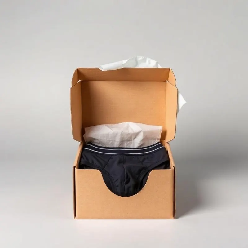 Underwear Packaging Box | Apparel Boxes - Muge Packaging - Open box