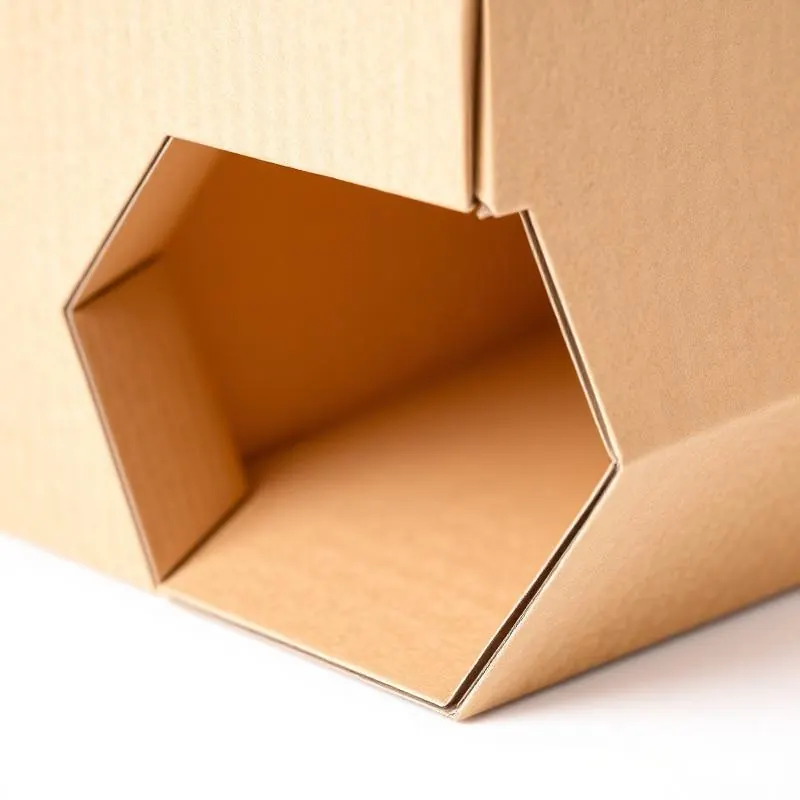 Polygon Paper Box | Cardboard Boxes - Muge Packaging - Close-up detail