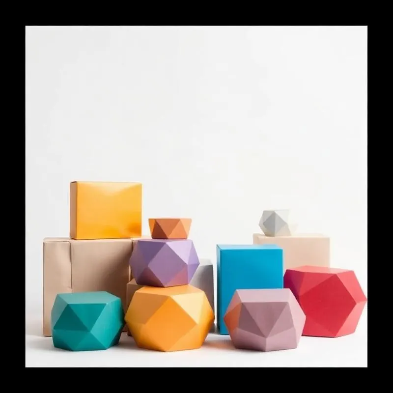 Polygon Paper Box | Cardboard Boxes - Muge Packaging - Color options