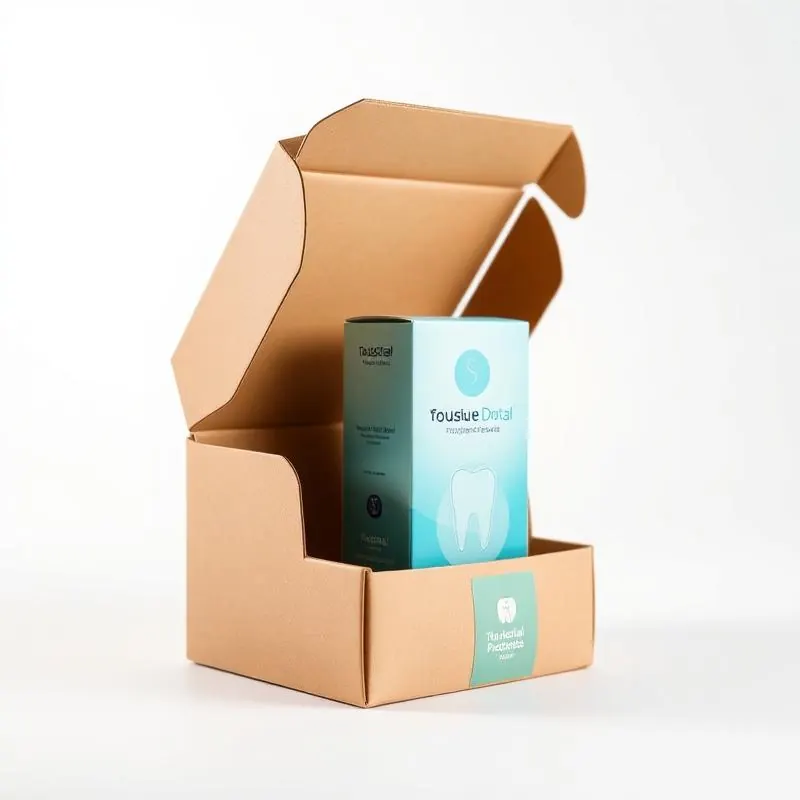Dental Packaging Box | Corrugated Boxes - Muge Packaging - Side angle