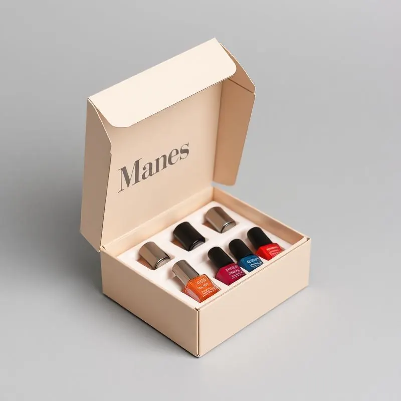 Nail Polish Box | Cosmetic Boxes - Muge Packaging - Open box