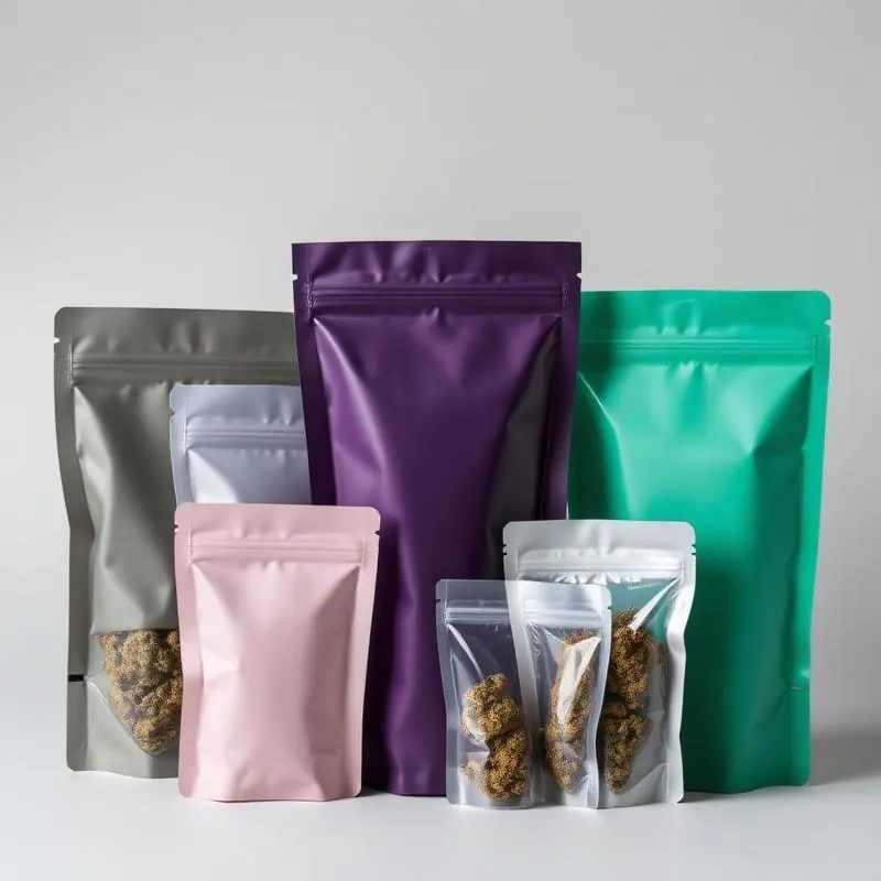 CR Cannabis Pouch | Child Resistant Exit Bags - Muge Packaging - Color options