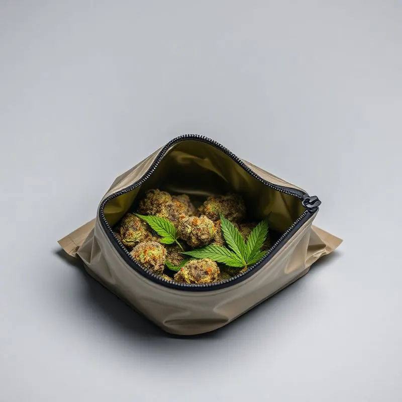 CR Cannabis Pouch | Child Resistant Exit Bags - Muge Packaging - Open box