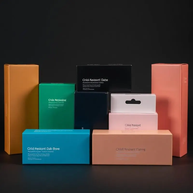 CR Dab Box | Child Resistant Paper Boxes - Muge Packaging - Color options