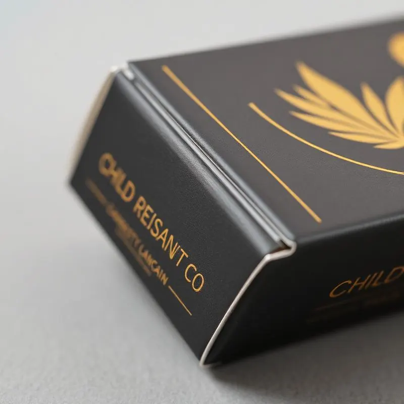 CR Edible Cardboard Box | Child Resistant Paper Boxes - Muge Packaging - Close-up detail