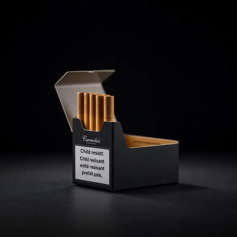 CR Pre-Rolls Box | Child Resistant Paper Boxes - Muge Packaging - Side angle