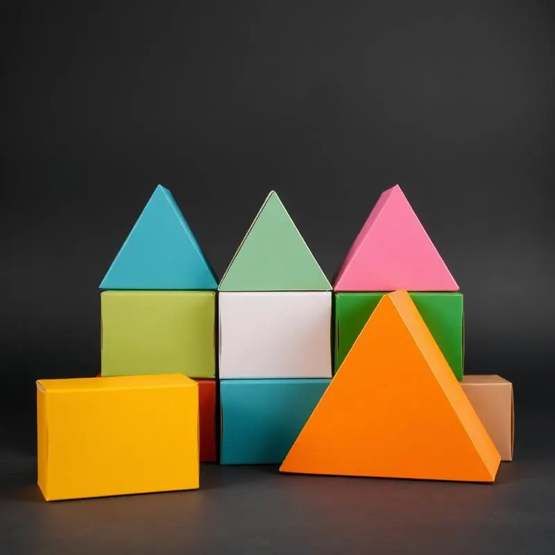 CR Triangle Box | Child Resistant Paper Boxes - Muge Packaging - Color options