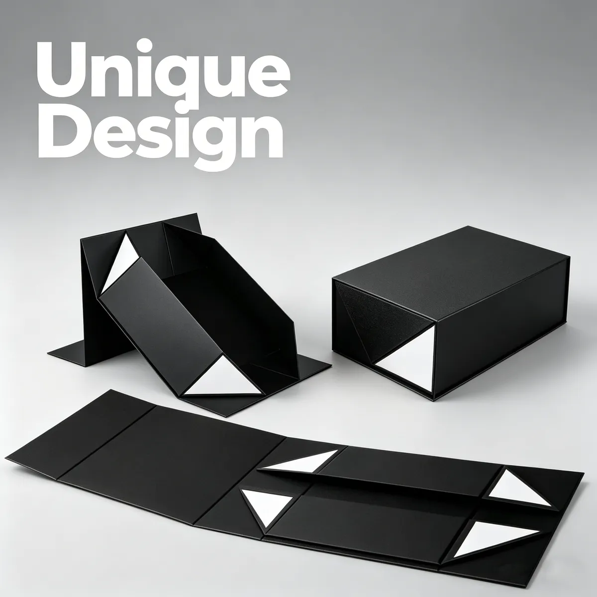 Foldable Rigid Hamper Box - Custom Folding Gift Box | MUGE Packaging