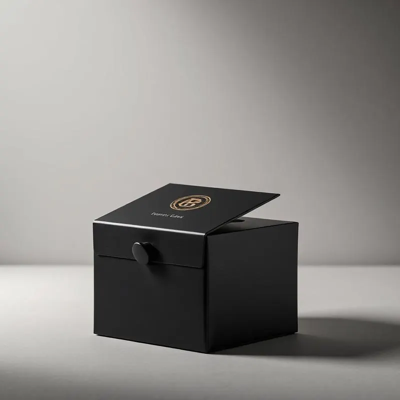 Custom Black Folding Gift Boxes | Folding Gift Boxes - Muge Packaging