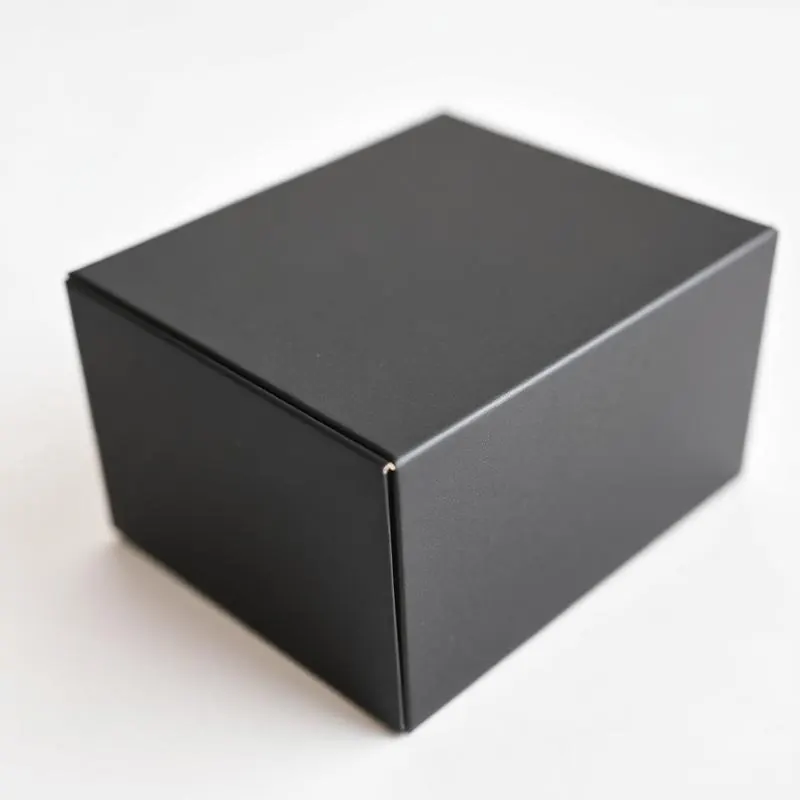 Black Folding Box | Folding Gift Boxes - Muge Packaging - Close-up detail