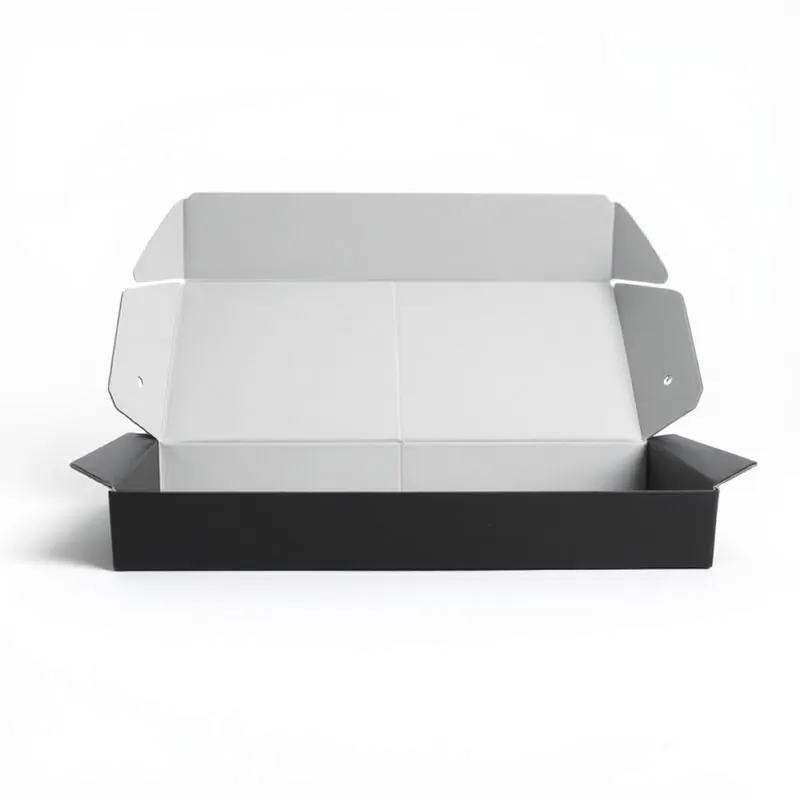 Black Folding Box | Folding Gift Boxes - Muge Packaging - Open box