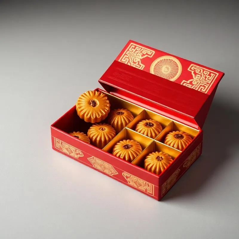 Mooncake Gift Box | Folding Gift Boxes - Muge Packaging - Open box