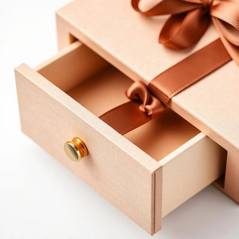 Drawer Gift Box | Gift Boxes - Muge Packaging - Close-up detail