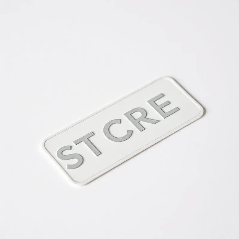 Embossed Stickers | Custom Stickers - Muge Packaging - Side angle