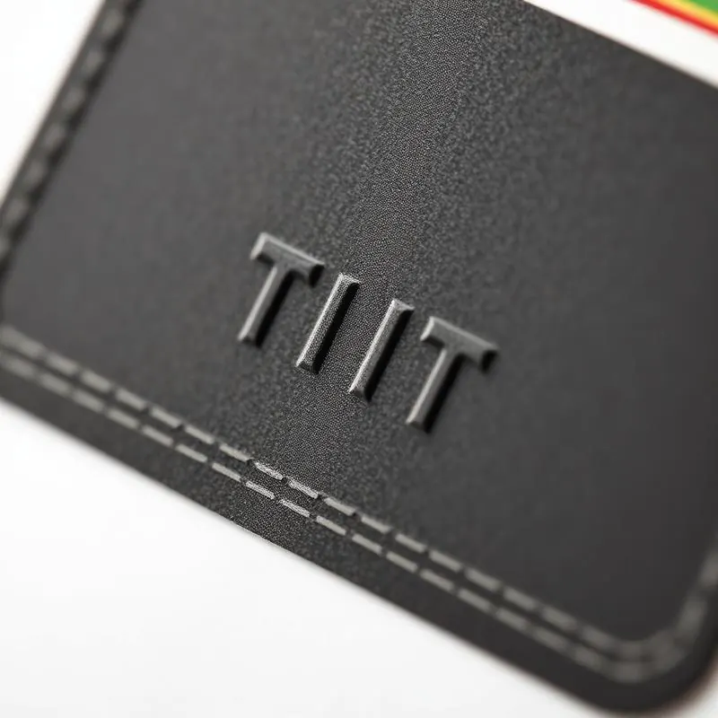 Embossed Stickers | Custom Stickers - Muge Packaging - Close-up detail