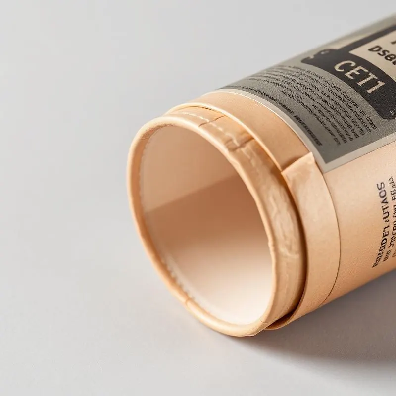 Cosmetics Paper Tube | Custom Paper Tubes - Muge Packaging - Close-up detail