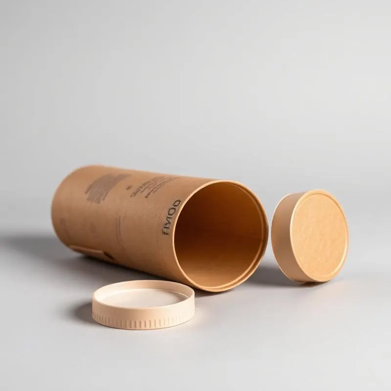 Cosmetics Paper Tube | Custom Paper Tubes - Muge Packaging - Open box