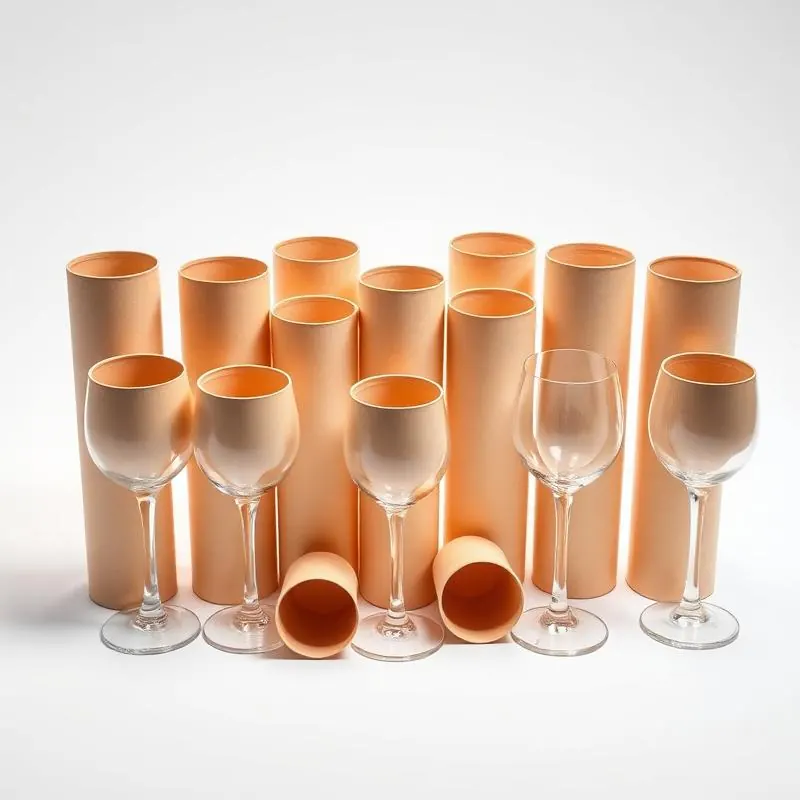 Wine Glass Tube | Custom Paper Tubes - Muge Packaging - Color options