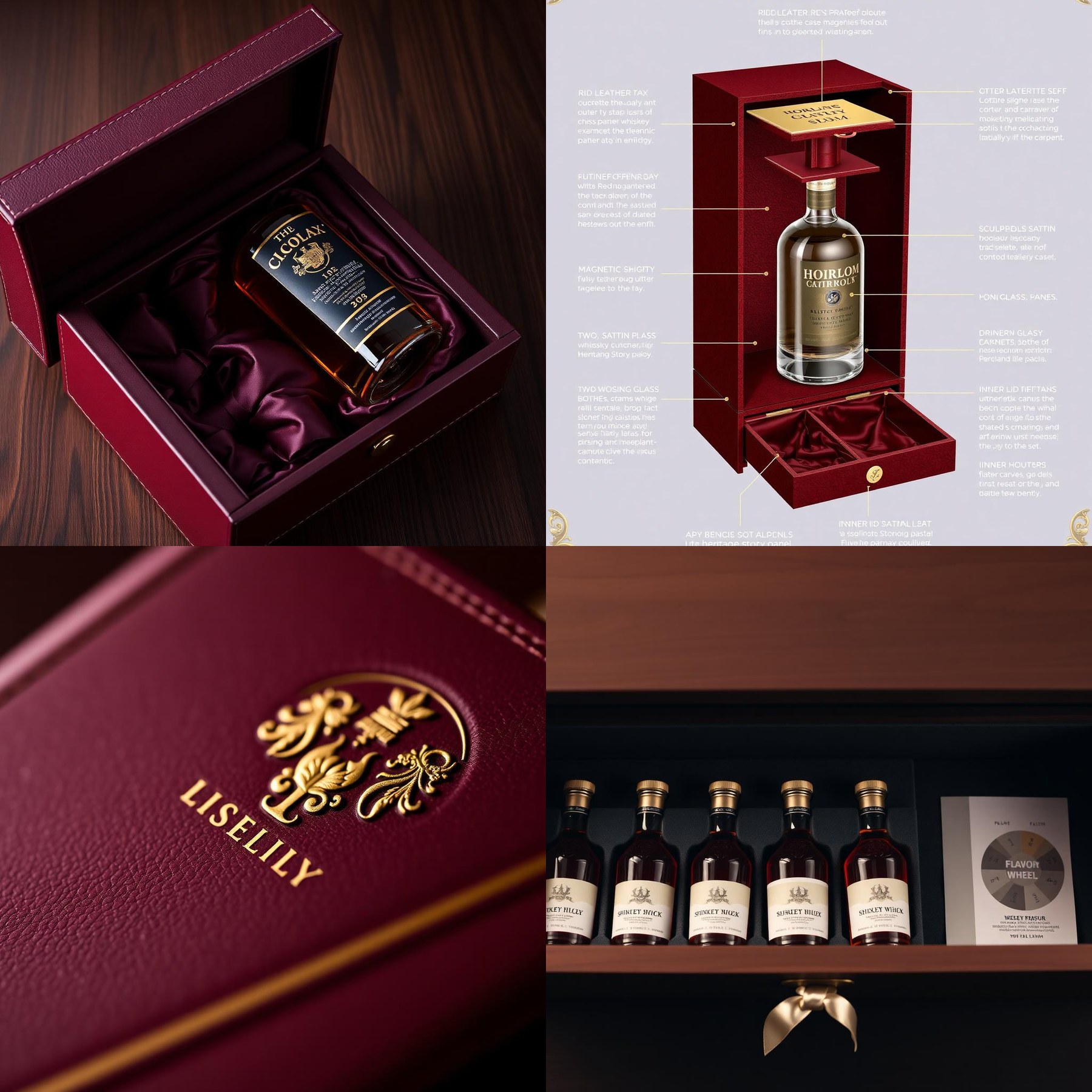 Four packaging solution variants for Spirits & Wine