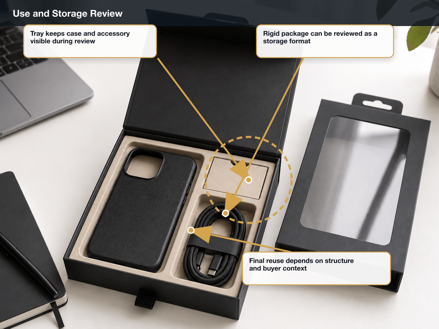 Phone Cases & Accessories Use and storage review annotated A+ content image
