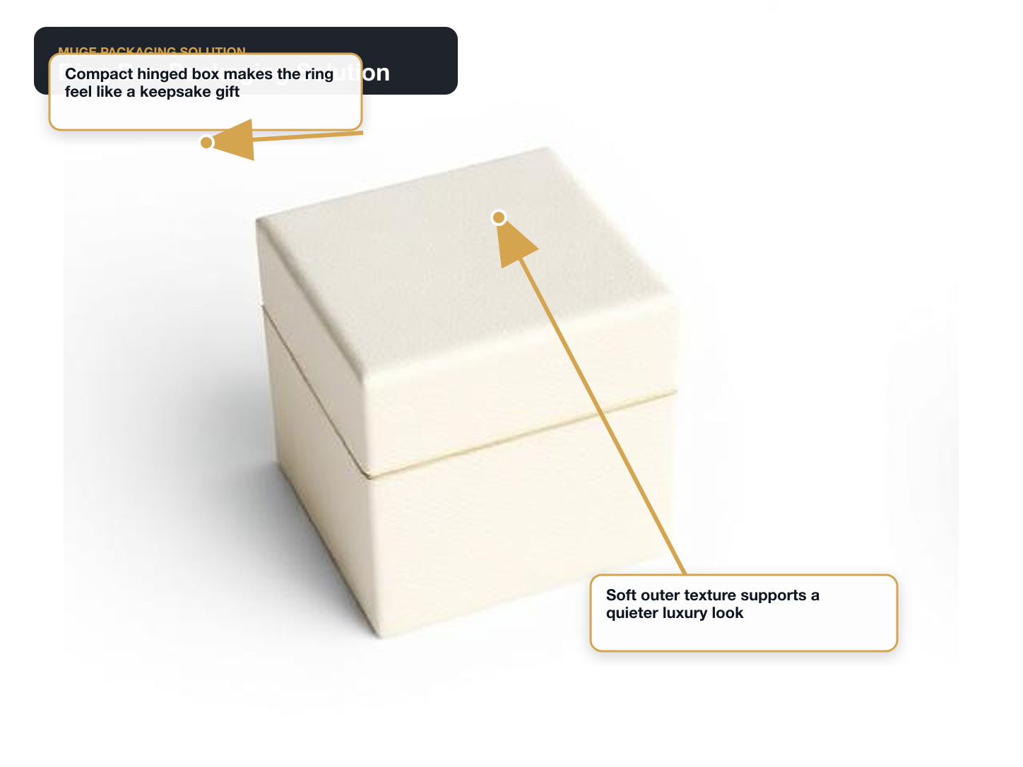Ring Boxes annotated packaging solution main visual