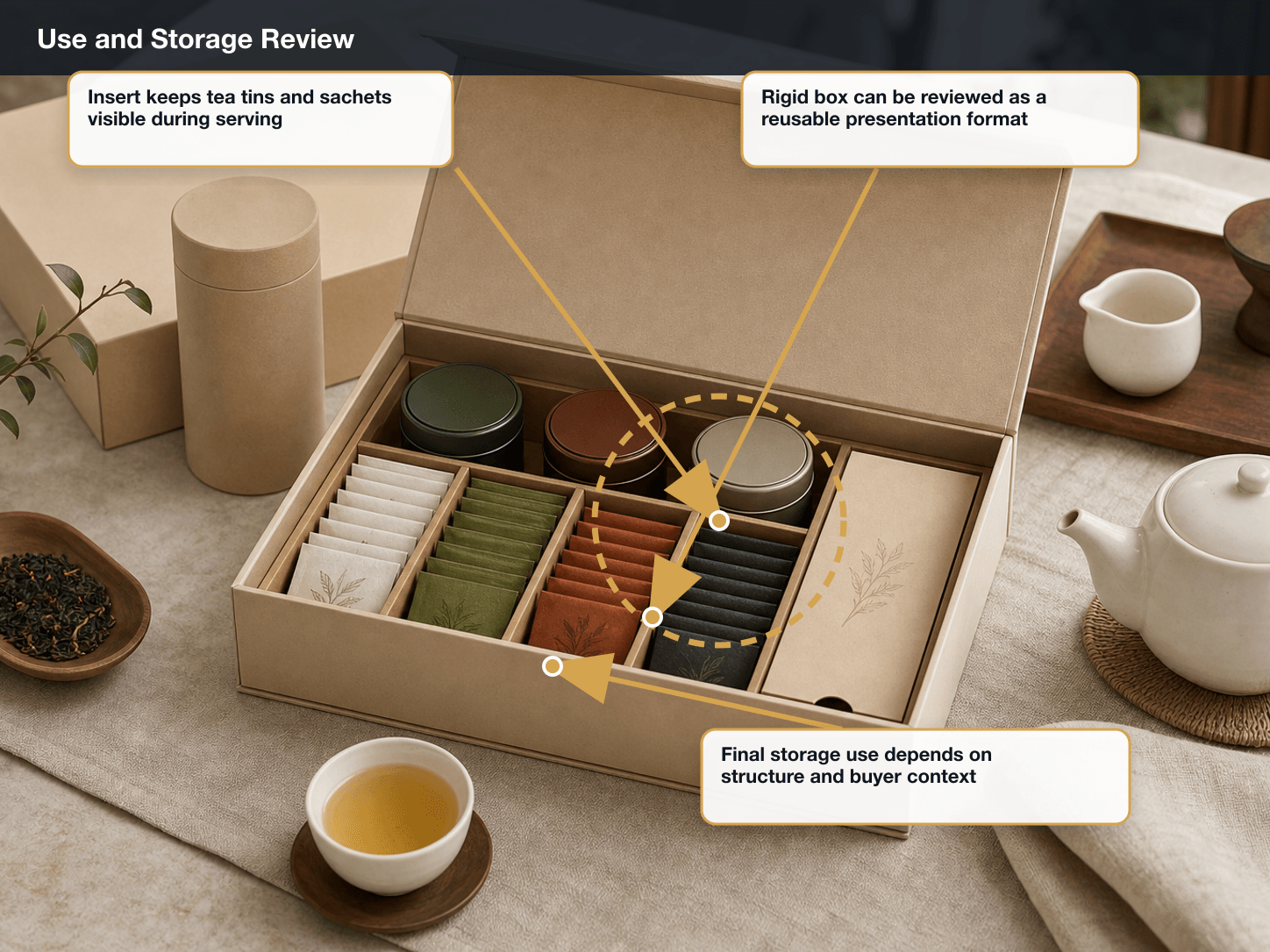 Premium Tea Use and storage review annotated A+ content image