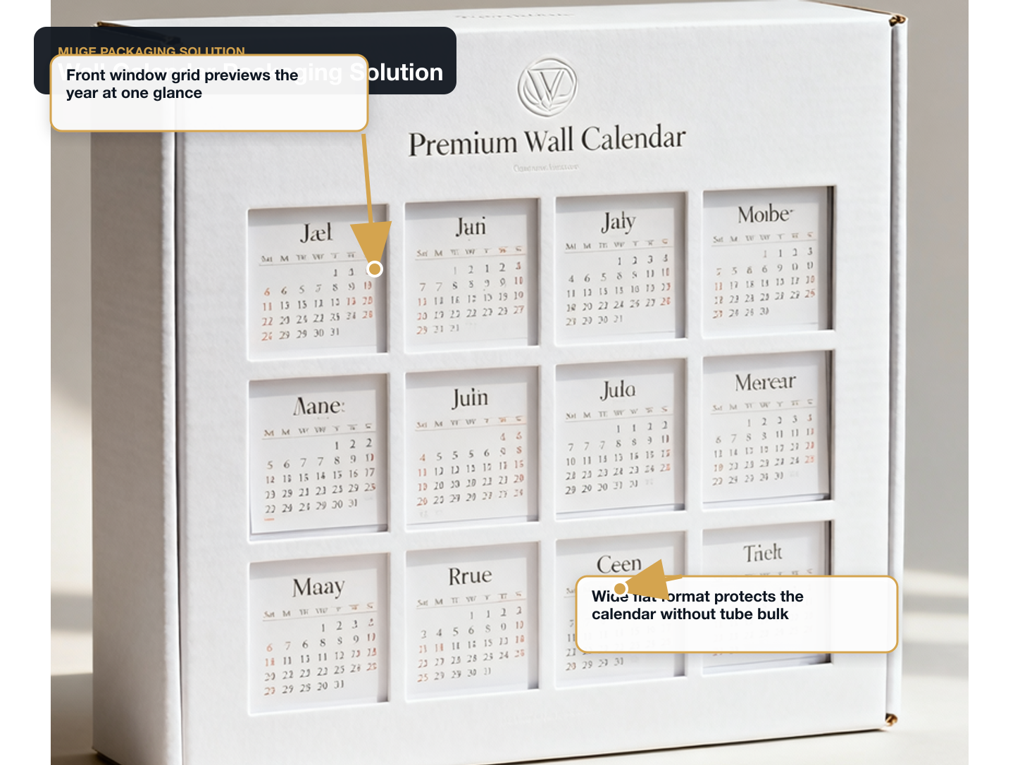 Wall Calendars annotated packaging solution main visual