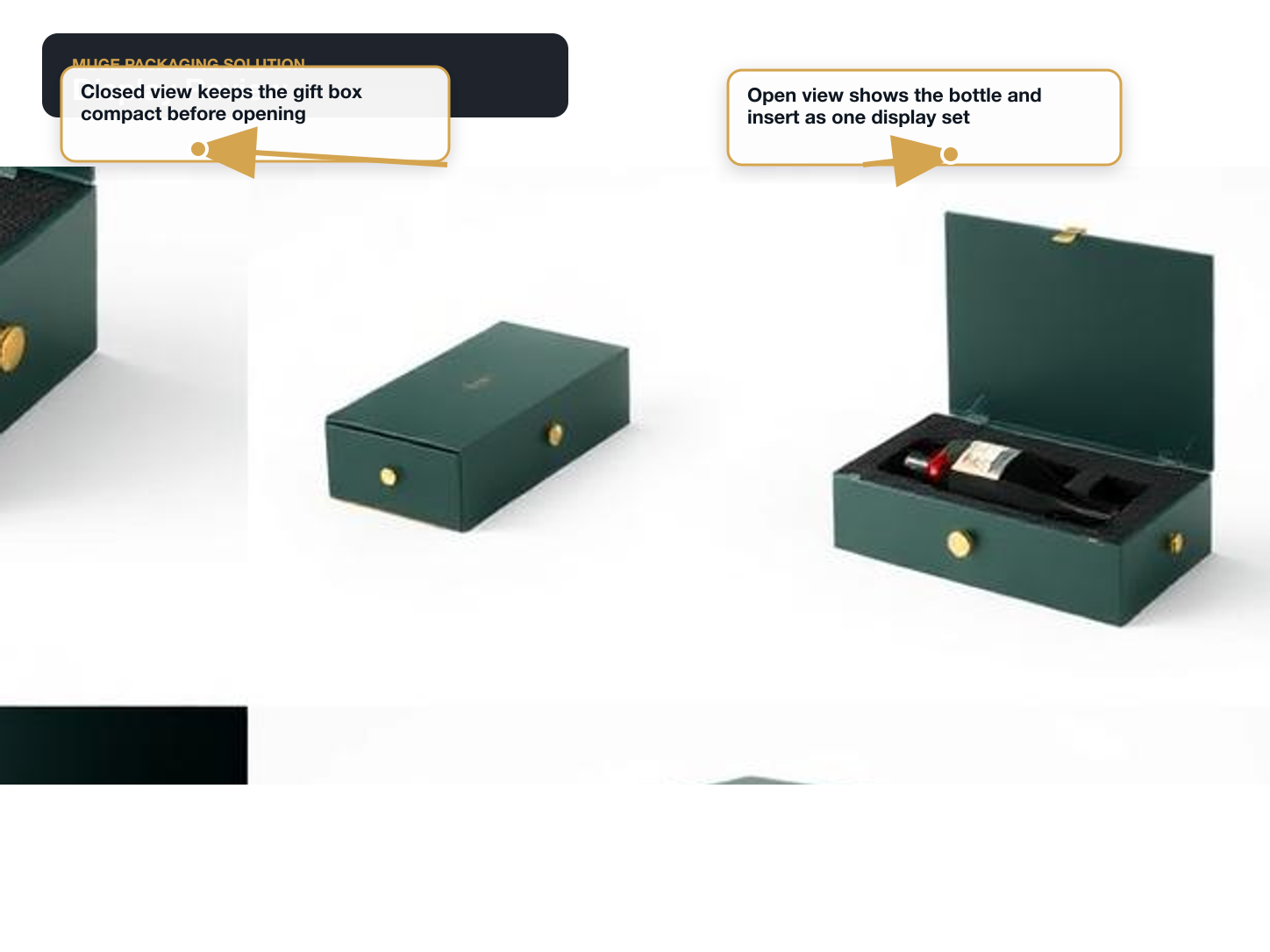 Wine Bottles Display review annotated A+ content image